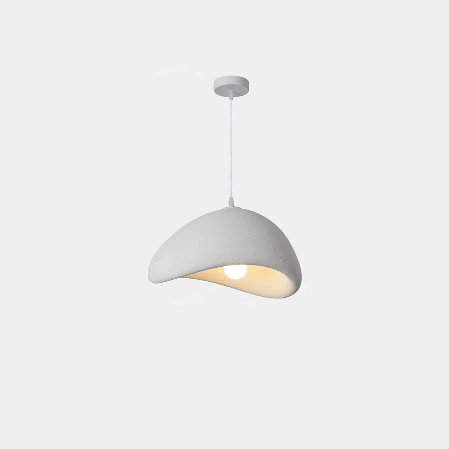 Sculptural Downward-Focused Damp-Rated Pendant Light (Hardwired)
