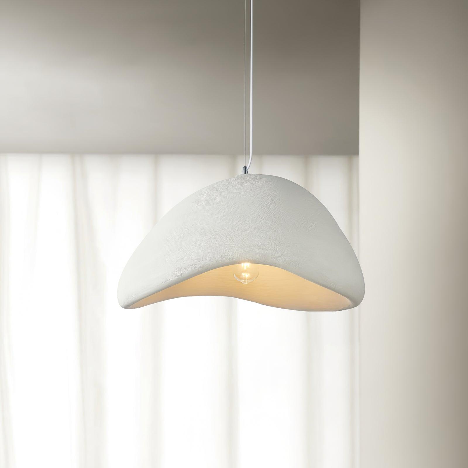 Sculptural Downward-Focused Damp-Rated Pendant Light (Hardwired)