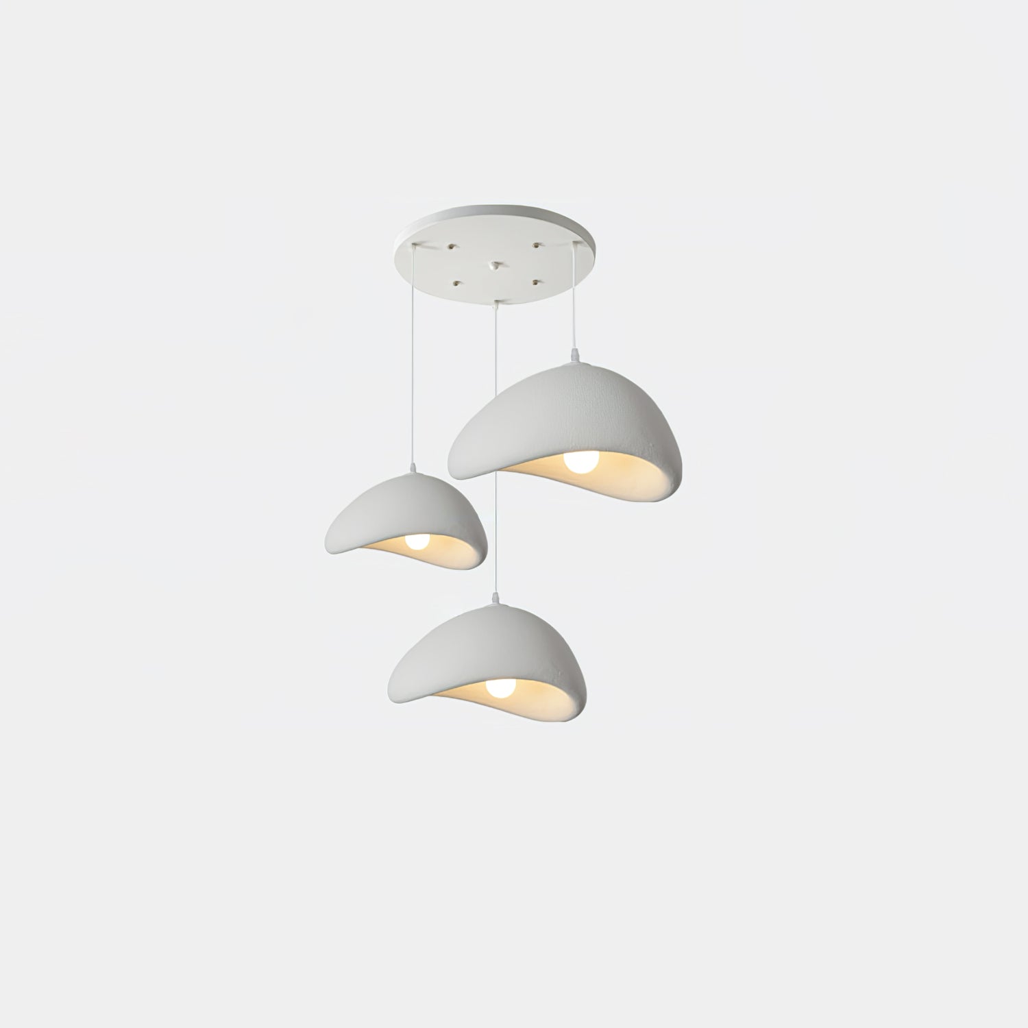 Sculptural Downward-Focused Damp-Rated Pendant Light (Hardwired)