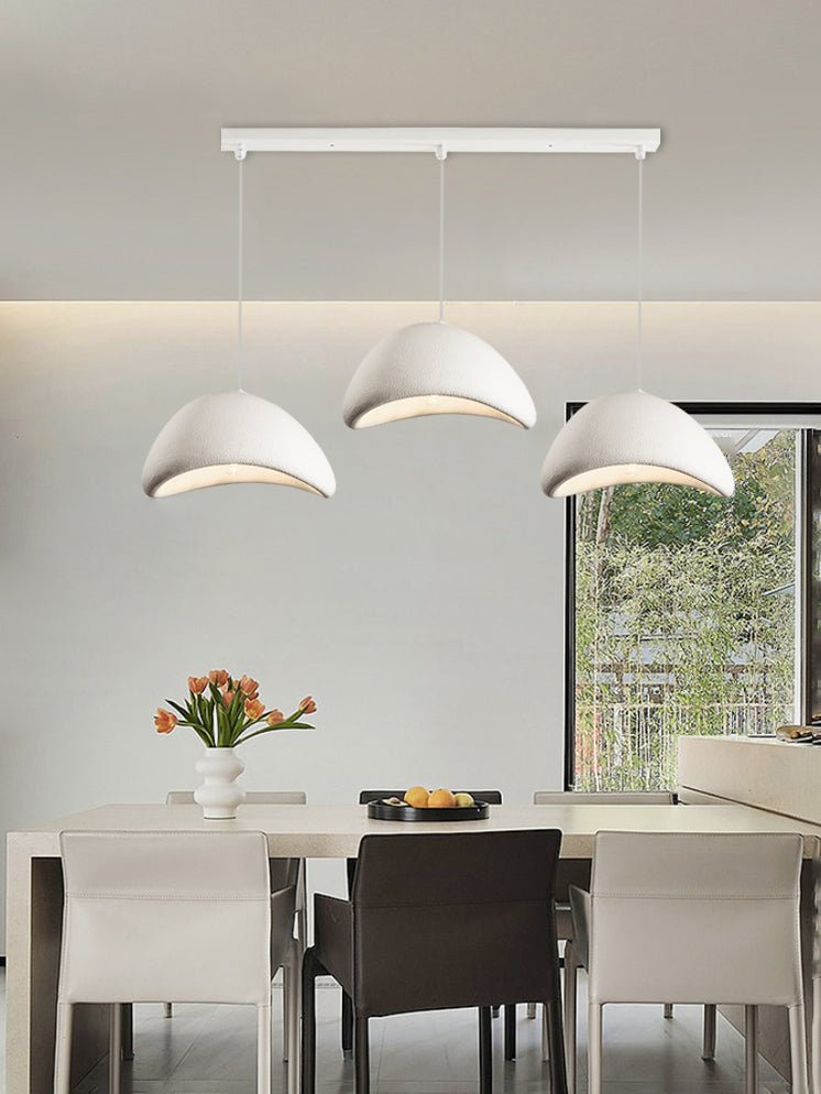 Sculptural Downward-Focused Damp-Rated Pendant Light (Hardwired)