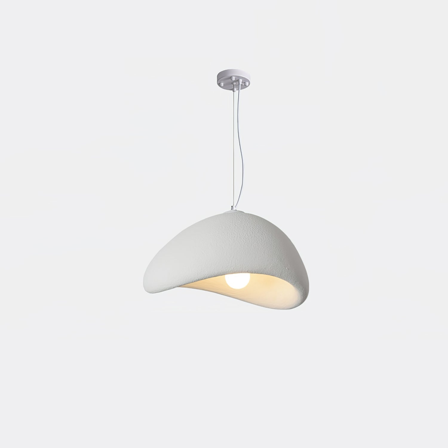 Sculptural Downward-Focused Damp-Rated Pendant Light (Hardwired)