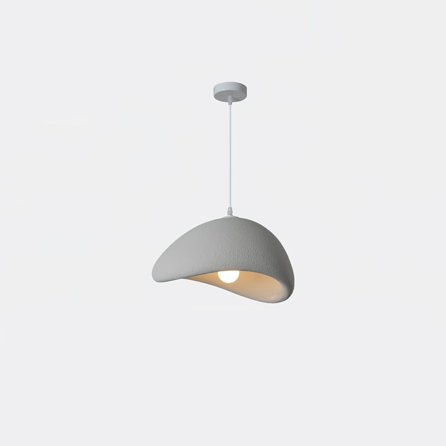 Sculptural Downward-Focused Damp-Rated Pendant Light (Hardwired)