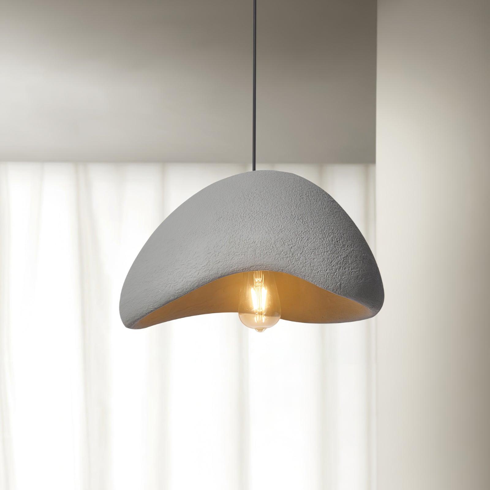 Sculptural Downward-Focused Damp-Rated Pendant Light (Hardwired)