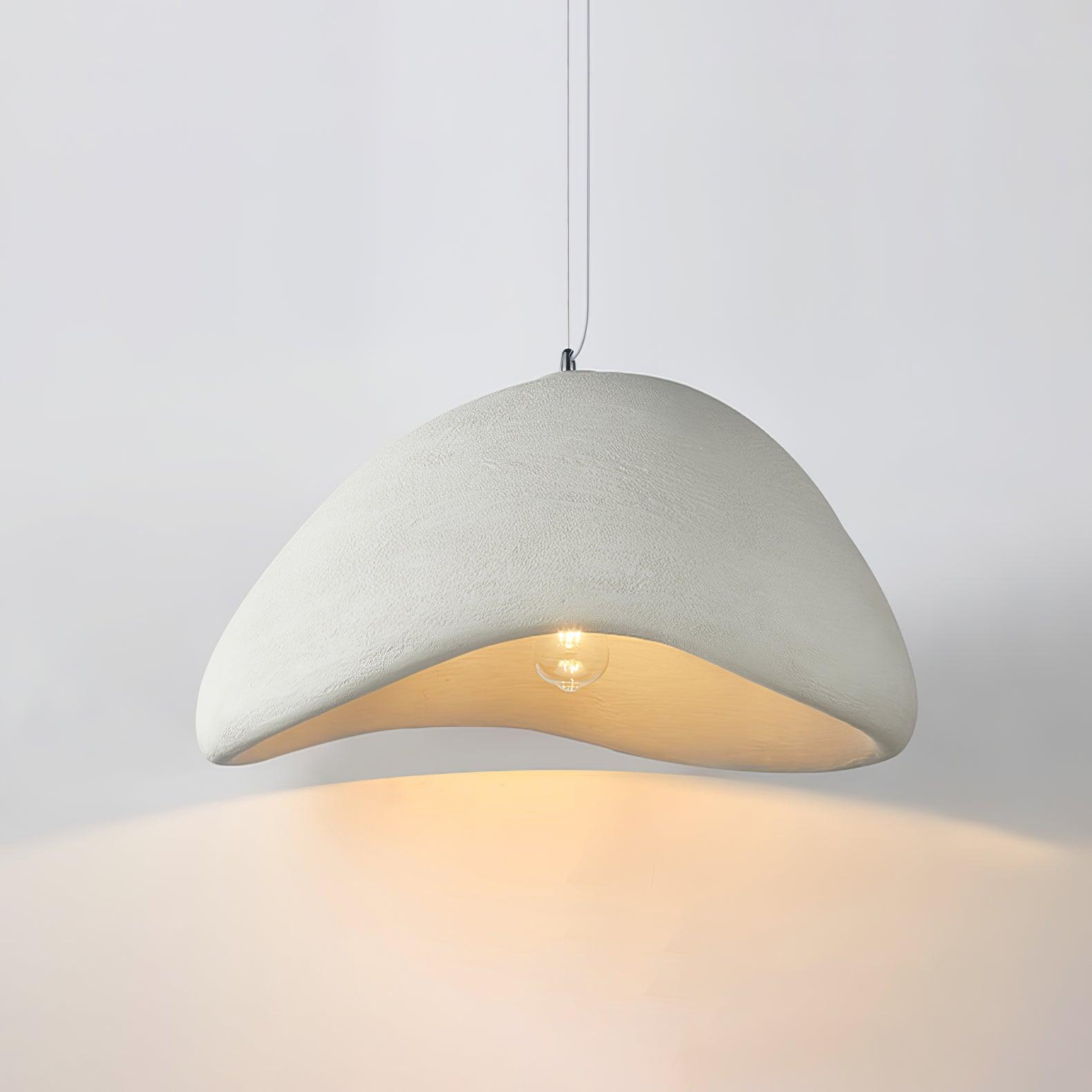 Sculptural Downward-Focused Damp-Rated Pendant Light (Hardwired)