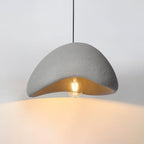 Sculptural Downward-Focused Damp-Rated Pendant Light (Hardwired)