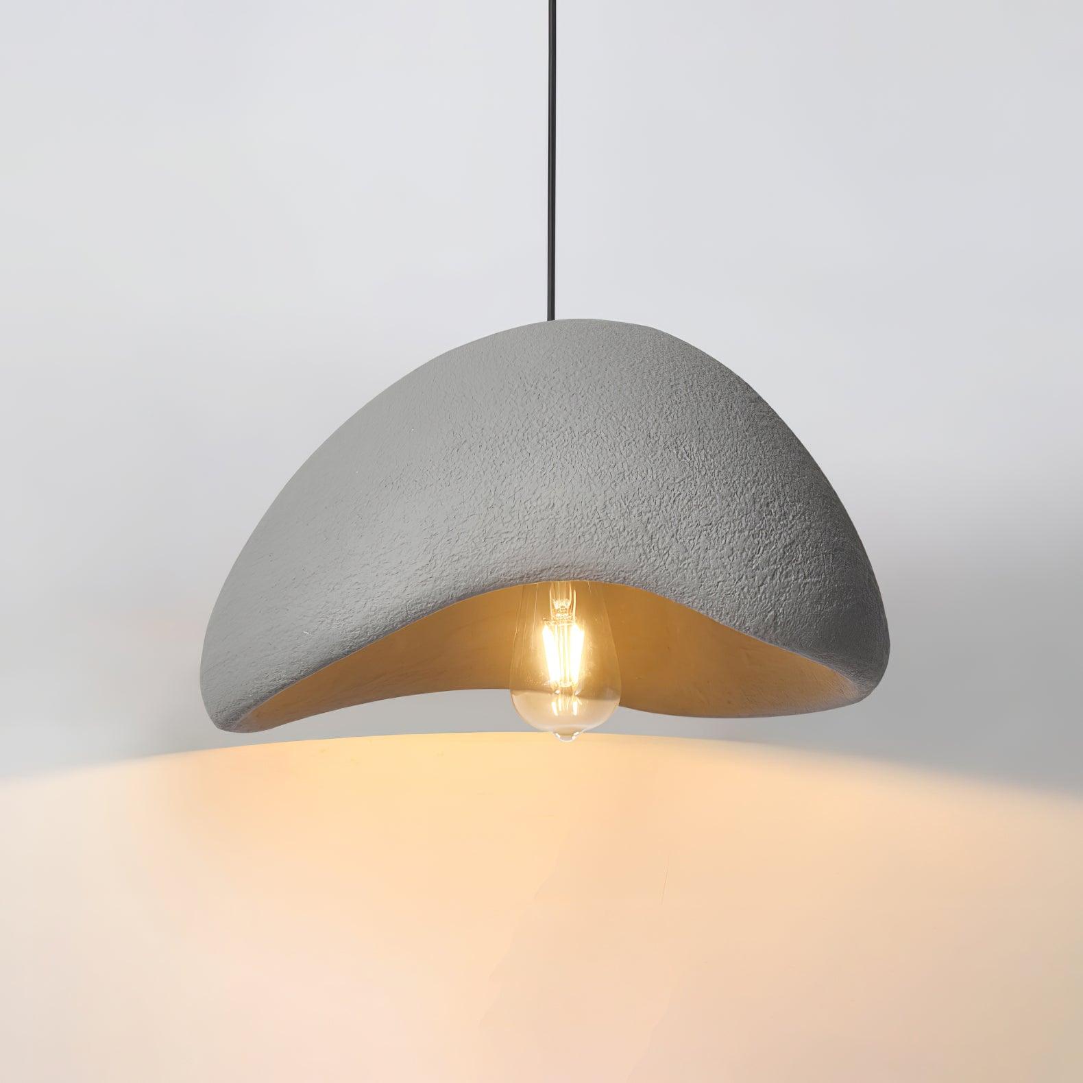 Sculptural Downward-Focused Damp-Rated Pendant Light (Hardwired)