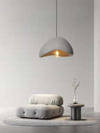 Sculptural Downward-Focused Damp-Rated Pendant Light (Hardwired)