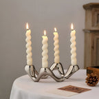 Sculptural Glazed Ceramic Candelabra