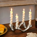 Sculptural Glazed Ceramic Candelabra