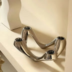 Sculptural Glazed Ceramic Candelabra