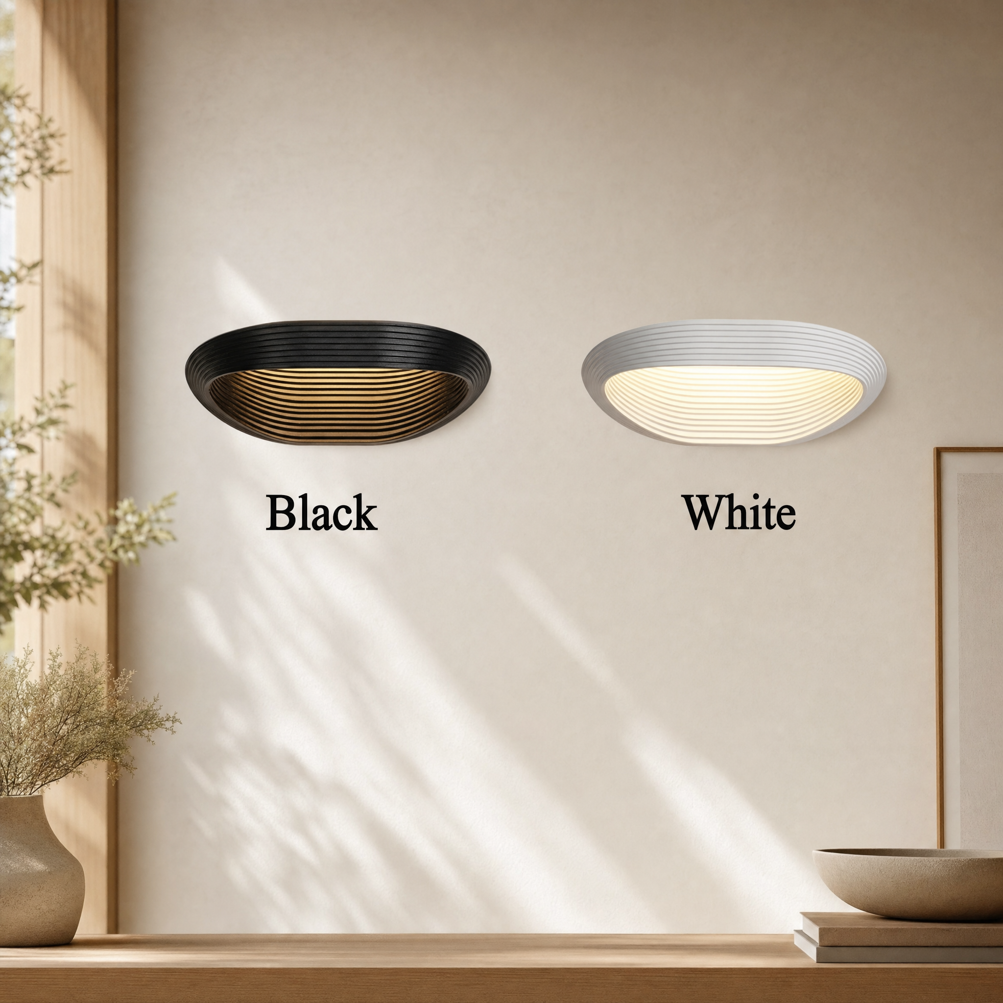 Sculptural Iron Enamel LED Wall Sconce (Rotatable)
