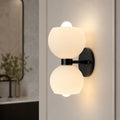Sculptural Mold-Blown Glass & Metal Wall Sconce