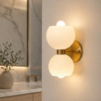 Sculptural Mold-Blown Glass & Metal Wall Sconce