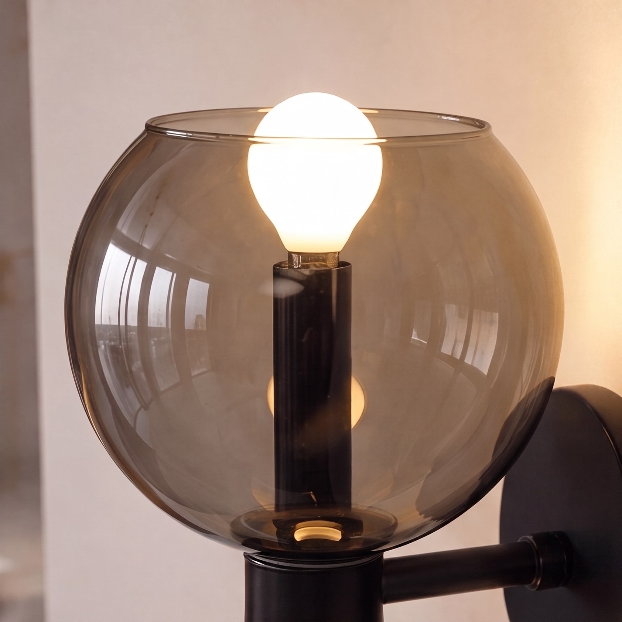 Sculptural Mold-Blown Glass & Metal Wall Sconce