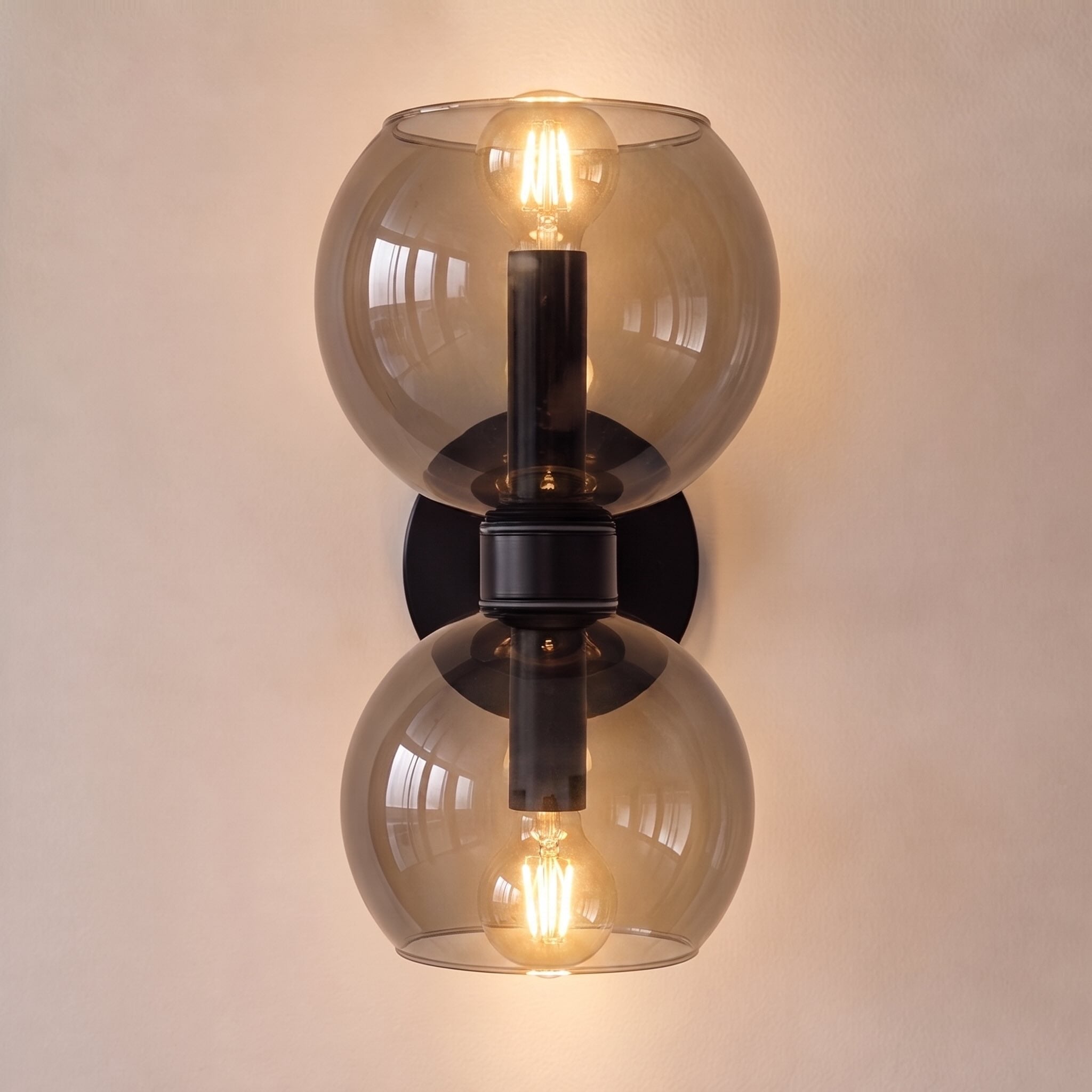 Sculptural Mold-Blown Glass & Metal Wall Sconce