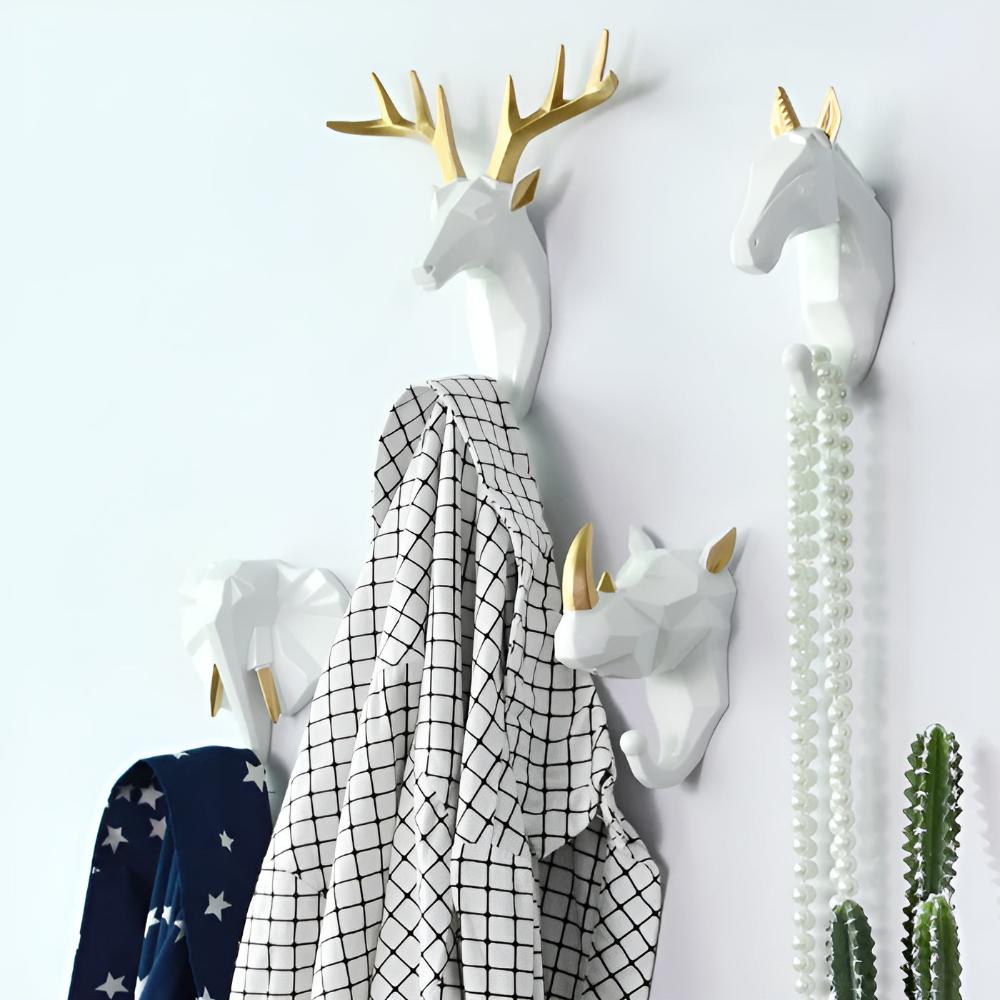 Sculptural Resin Animal Wall Hook (11 lb Capacity)