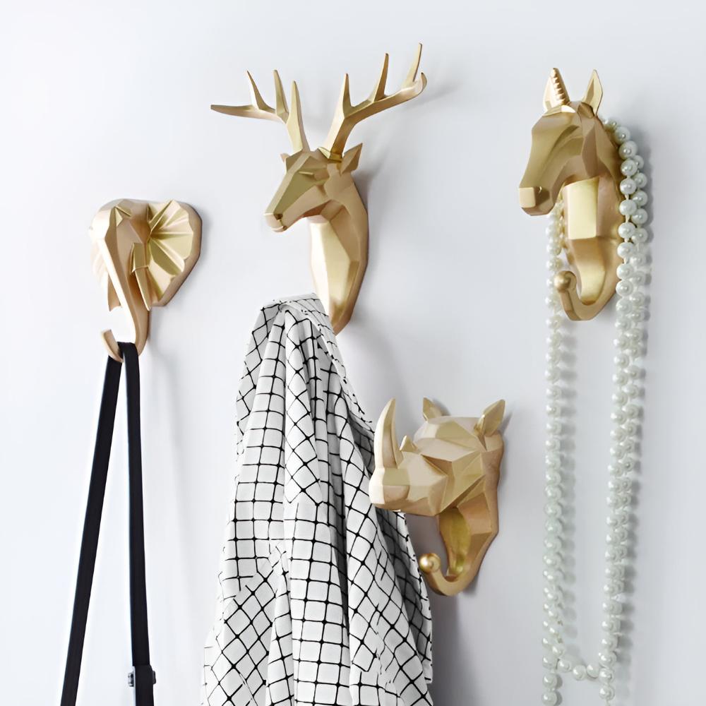Sculptural Resin Animal Wall Hook (11 lb Capacity)