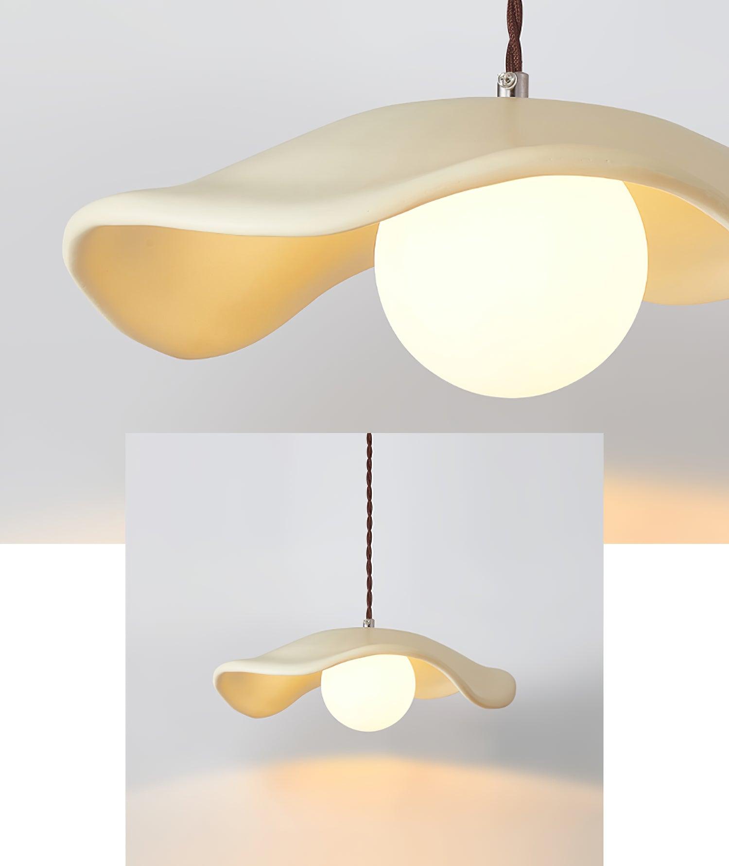 Sculptural Resin Glare-Free Pendant Light