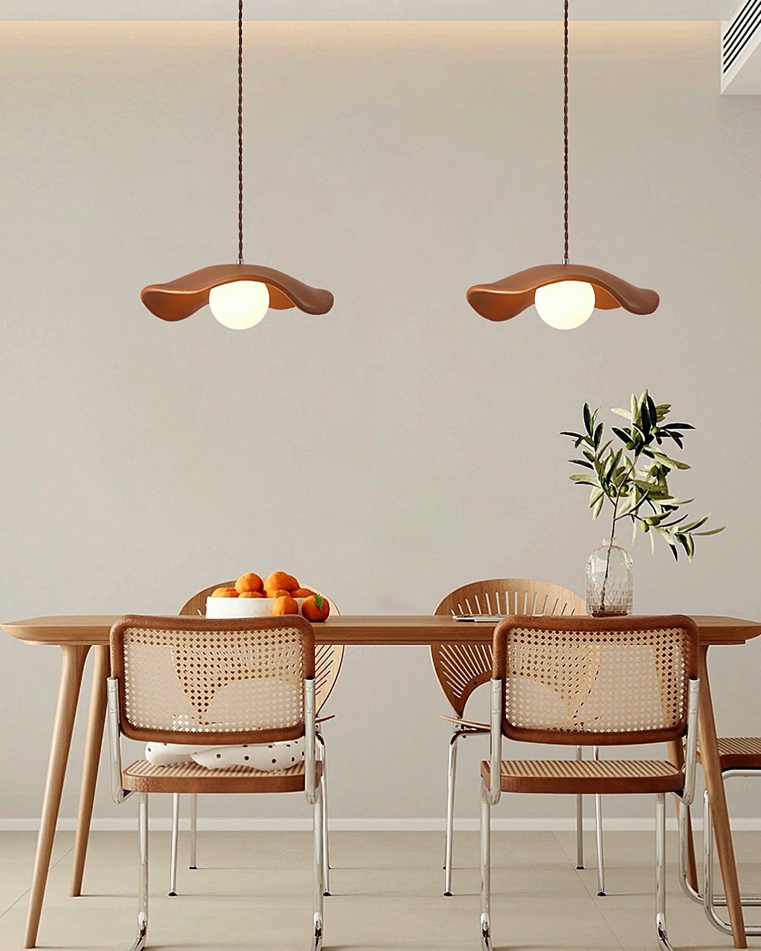 Sculptural Resin Glare-Free Pendant Light