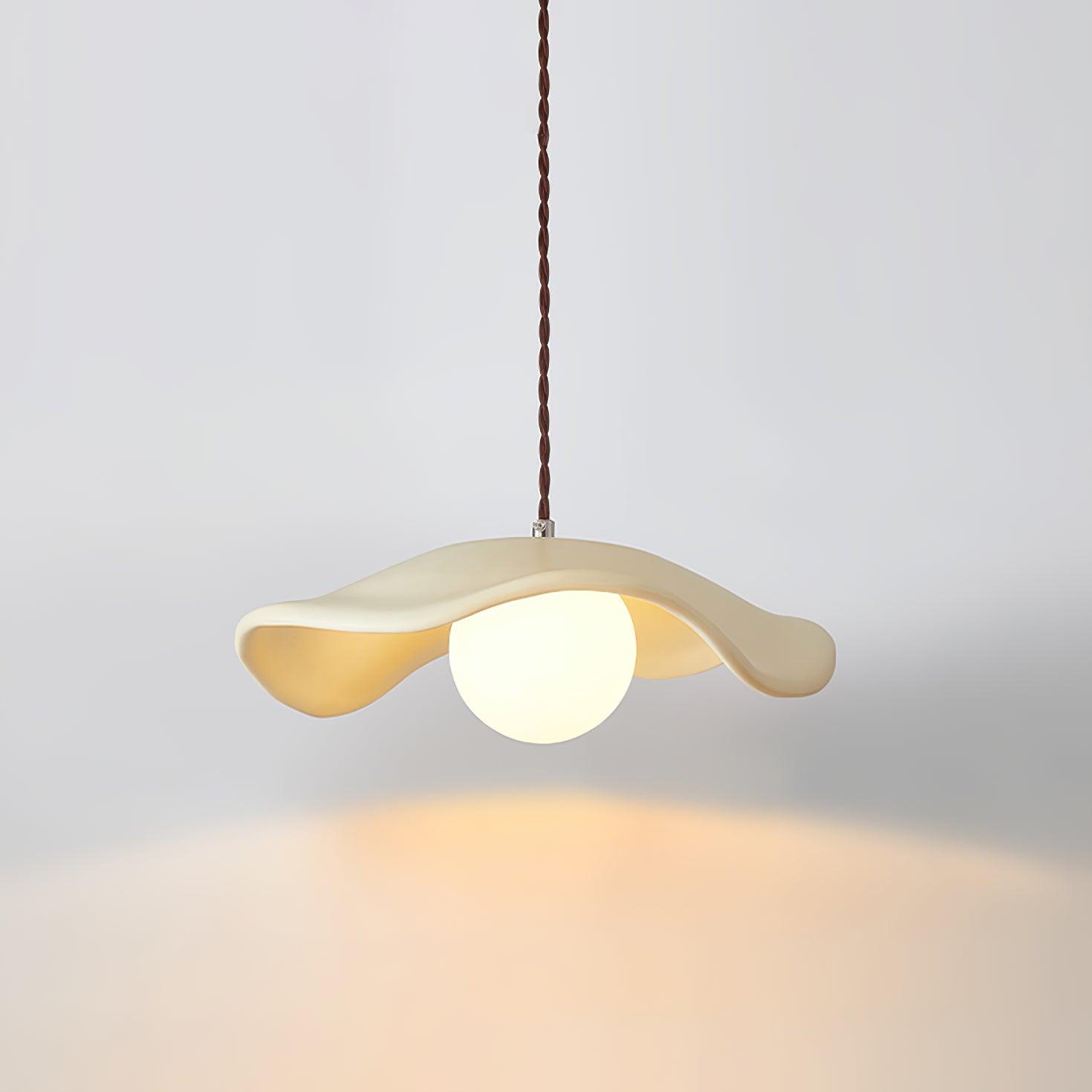 Sculptural Resin Glare-Free Pendant Light