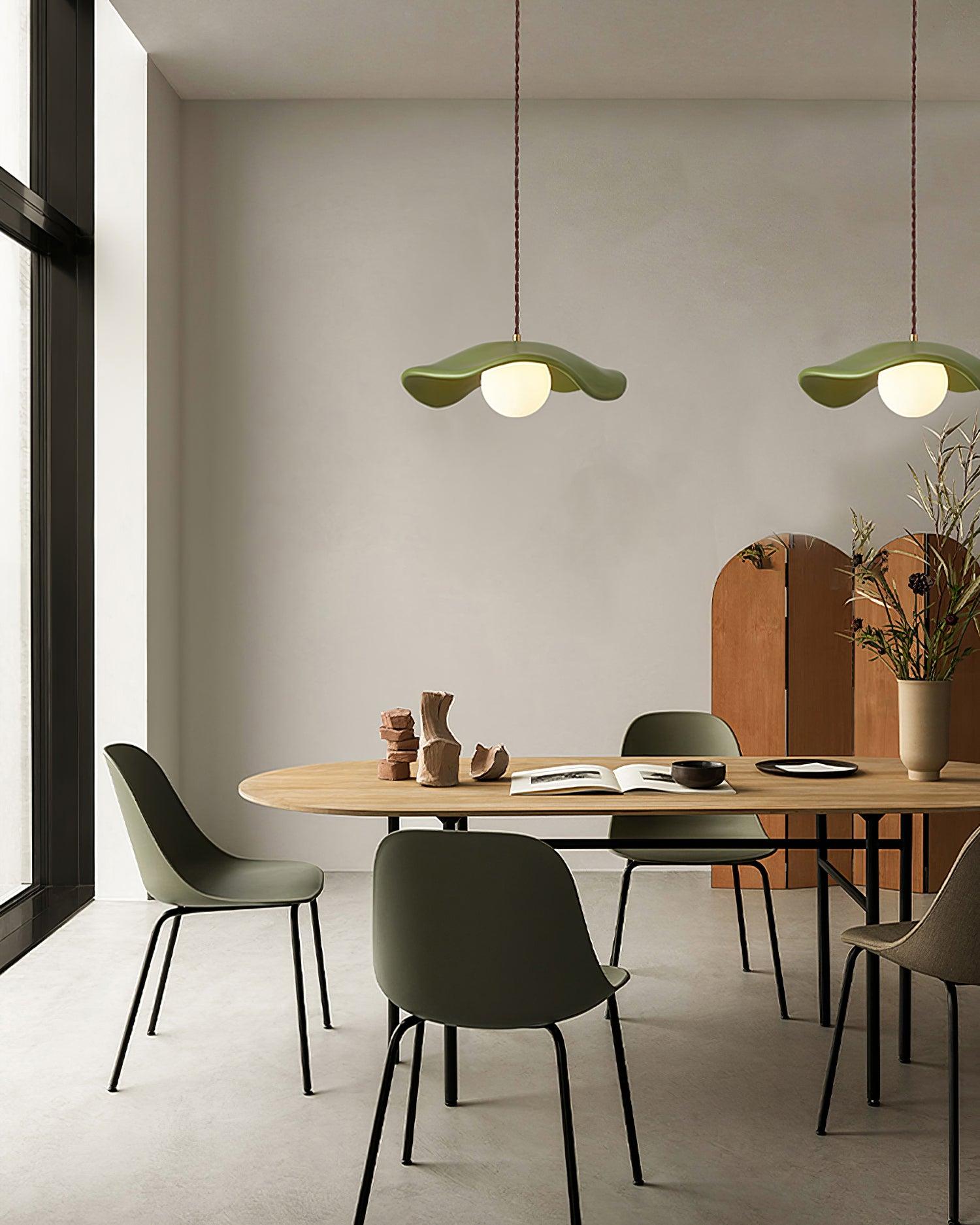 Sculptural Resin Glare-Free Pendant Light