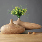 Sculptural Vase Hand-Formed Relief & Matte Stone Finish