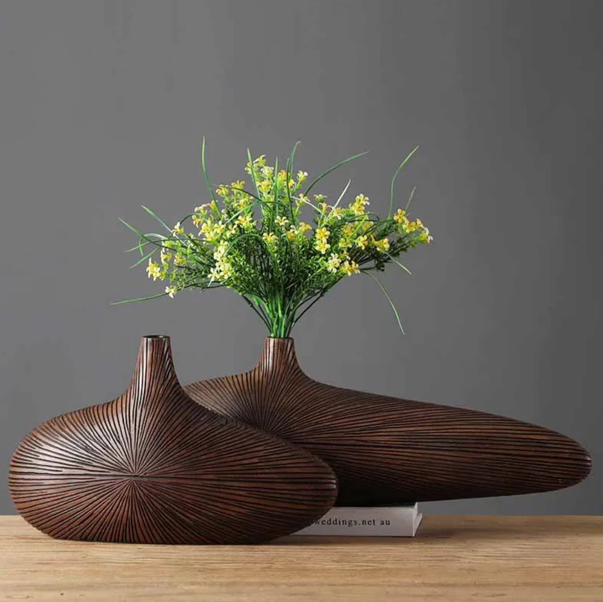 Sculptural Vase Hand-Formed Relief & Matte Stone Finish