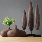 Sculptural Vase Hand-Formed Relief & Matte Stone Finish