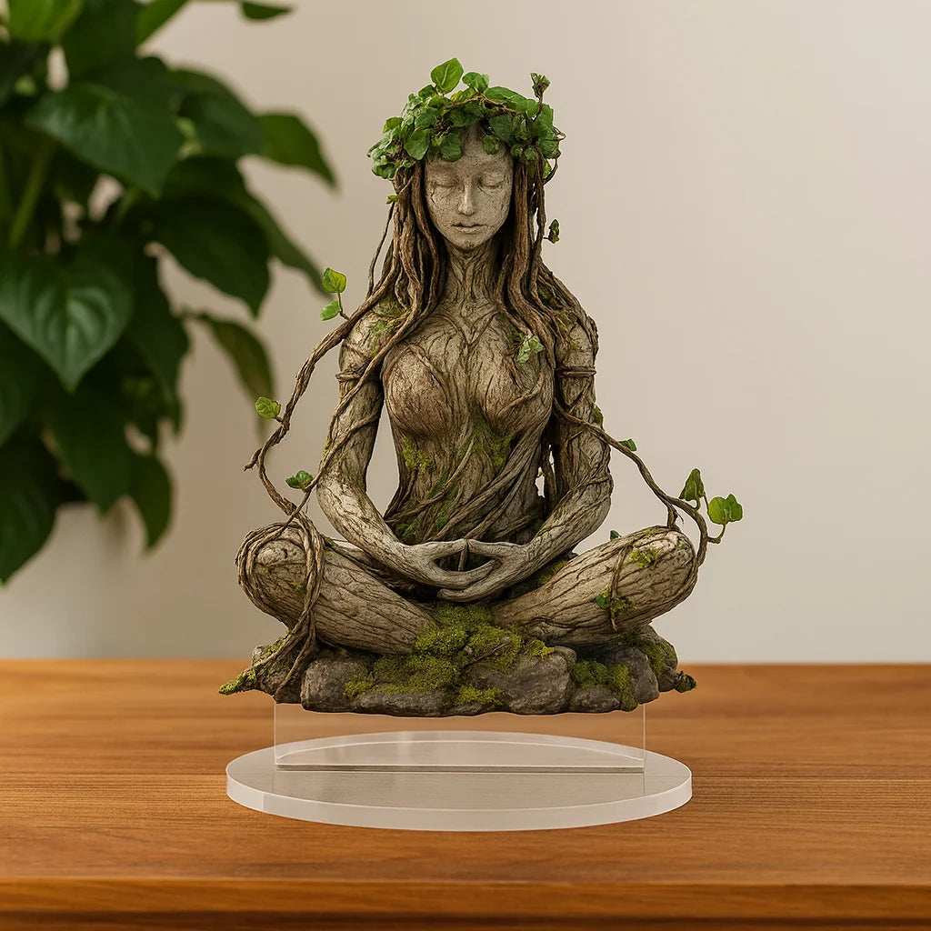 Sculpture Clear Acrylic Minimalist Meditation Decor