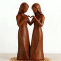 Sculpture Handcrafted Resin Wood Grain Finish