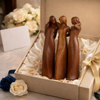 Sculpture Handcrafted Resin Wood Grain Finish