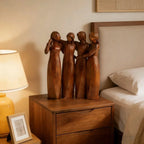 Sculpture Handcrafted Resin Wood Grain Finish