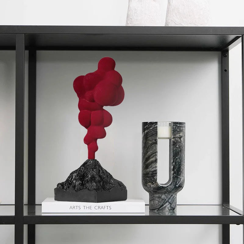 Sculpture Realistic Volcano Eruption Durable Resin