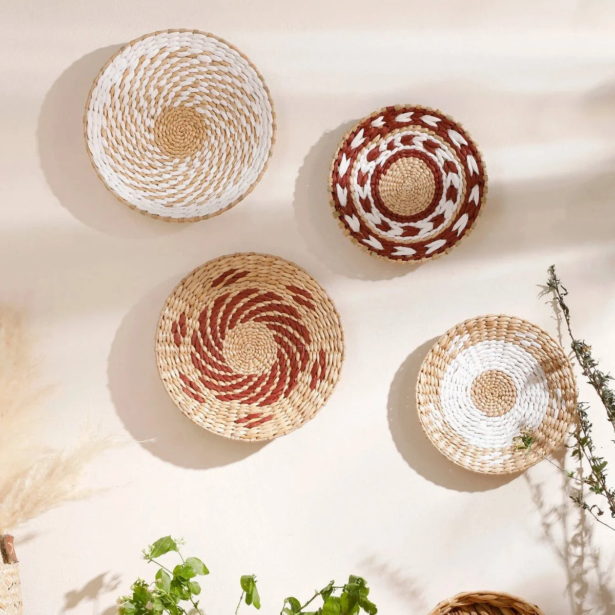 Seagrass Wall Art Set Handwoven Easy-To-Hang