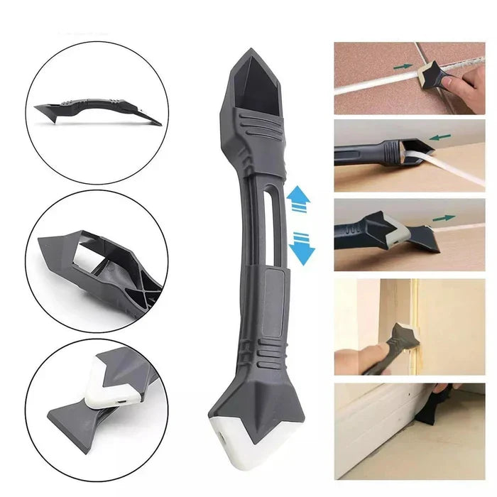 Sealant Scraper 3-in-1 Silicone Interchangeable Heads