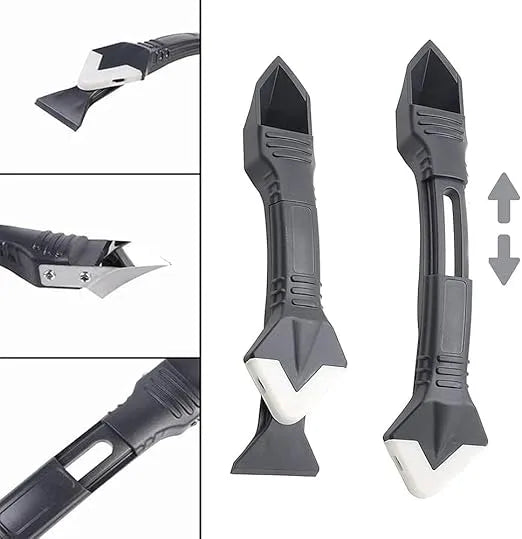 Sealant Scraper 3-in-1 Silicone Interchangeable Heads