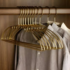 Seamless Polished Aluminum Anti-Slip Clothes Hangers (Set of 10)