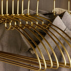 Seamless Polished Aluminum Anti-Slip Clothes Hangers (Set of 10)