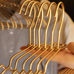 Seamless Polished Aluminum Anti-Slip Clothes Hangers (Set of 10)