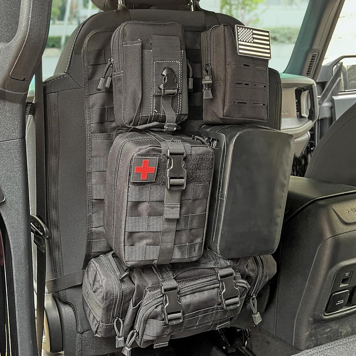 Seat Back Organizer Waterproof Nylon Molle Webbing Universal Fit