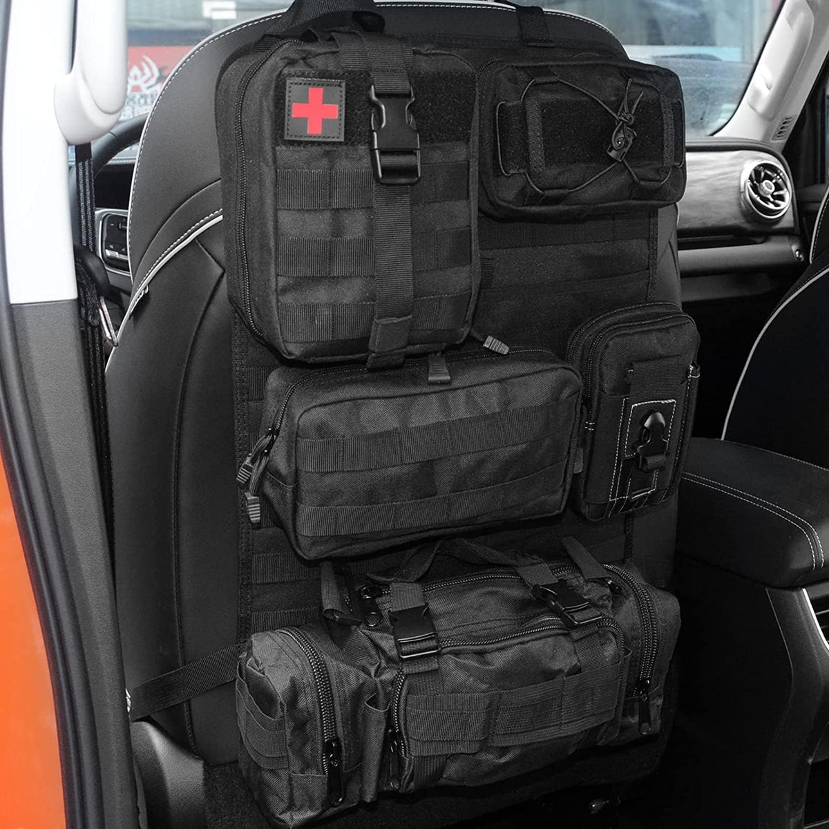 Seat Back Organizer Waterproof Nylon Molle Webbing Universal Fit