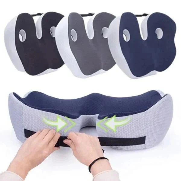 Seat Cushion Contoured Adjustable Support Washable Cover