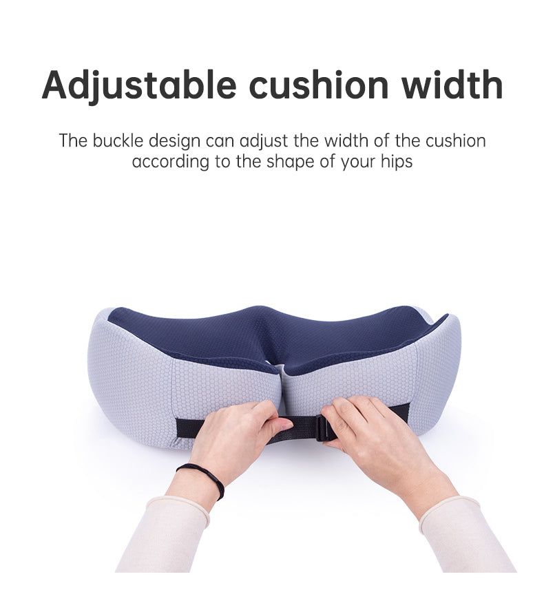 Seat Cushion Contoured Memory Foam Breathable Non-Slip Cover