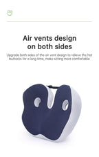 Seat Cushion Contoured Memory Foam Breathable Non-Slip Cover