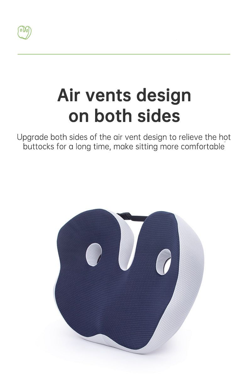 Seat Cushion Contoured Memory Foam Breathable Non-Slip Cover
