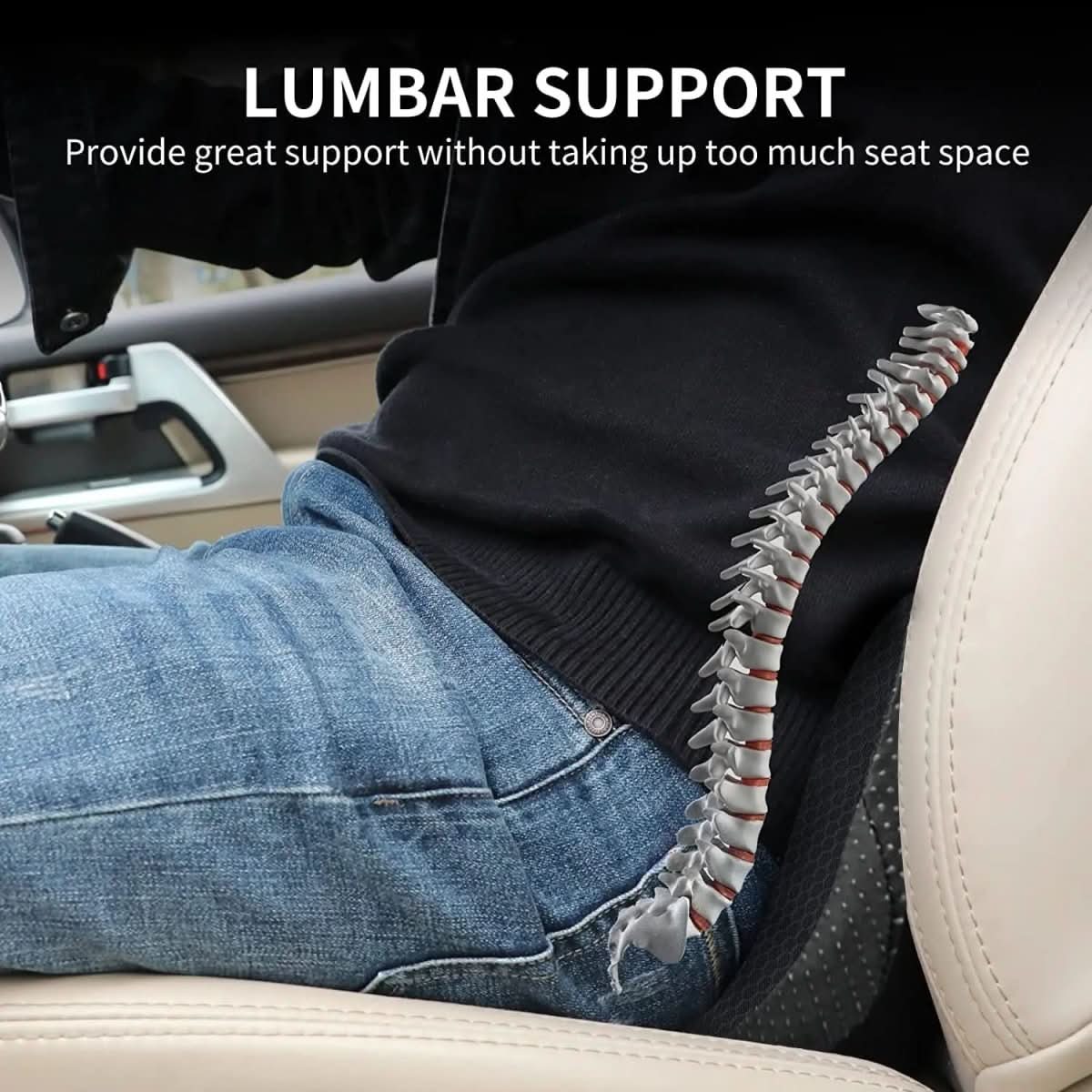 Seat Cushion Ergonomic Memory Foam Removable Cover