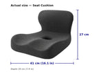 Seat Cushion L-Shape Memory Foam & Breathable Cover