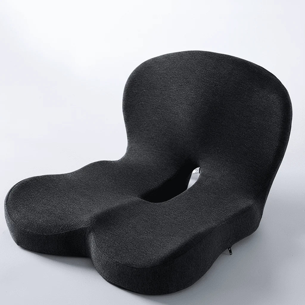 Seat Cushion Memory Foam Lumbar Support Removable Cover