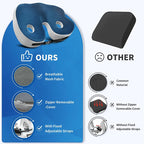 Seat Cushion Memory Foam Orthopedic Coccyx Cutout