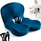 Seat Cushion Memory Foam Pressure-Relieving Non-Slip Bottom
